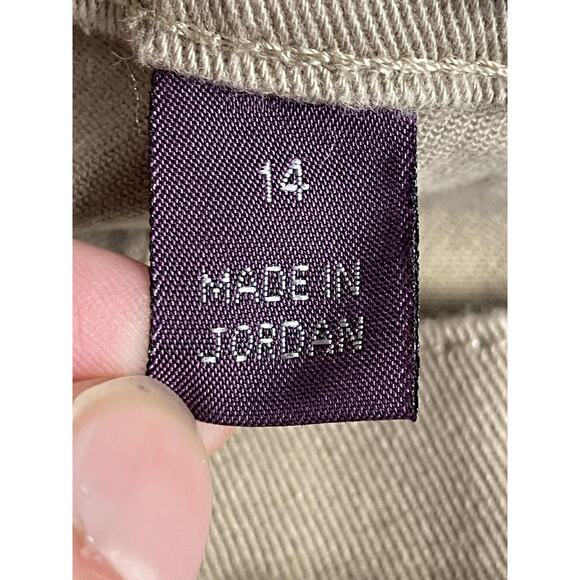 Gloria Vanderbilt Jeans Womens 14 Khaki Amanda Average Missy Stretch Twill Pants - Picture 10 of 14